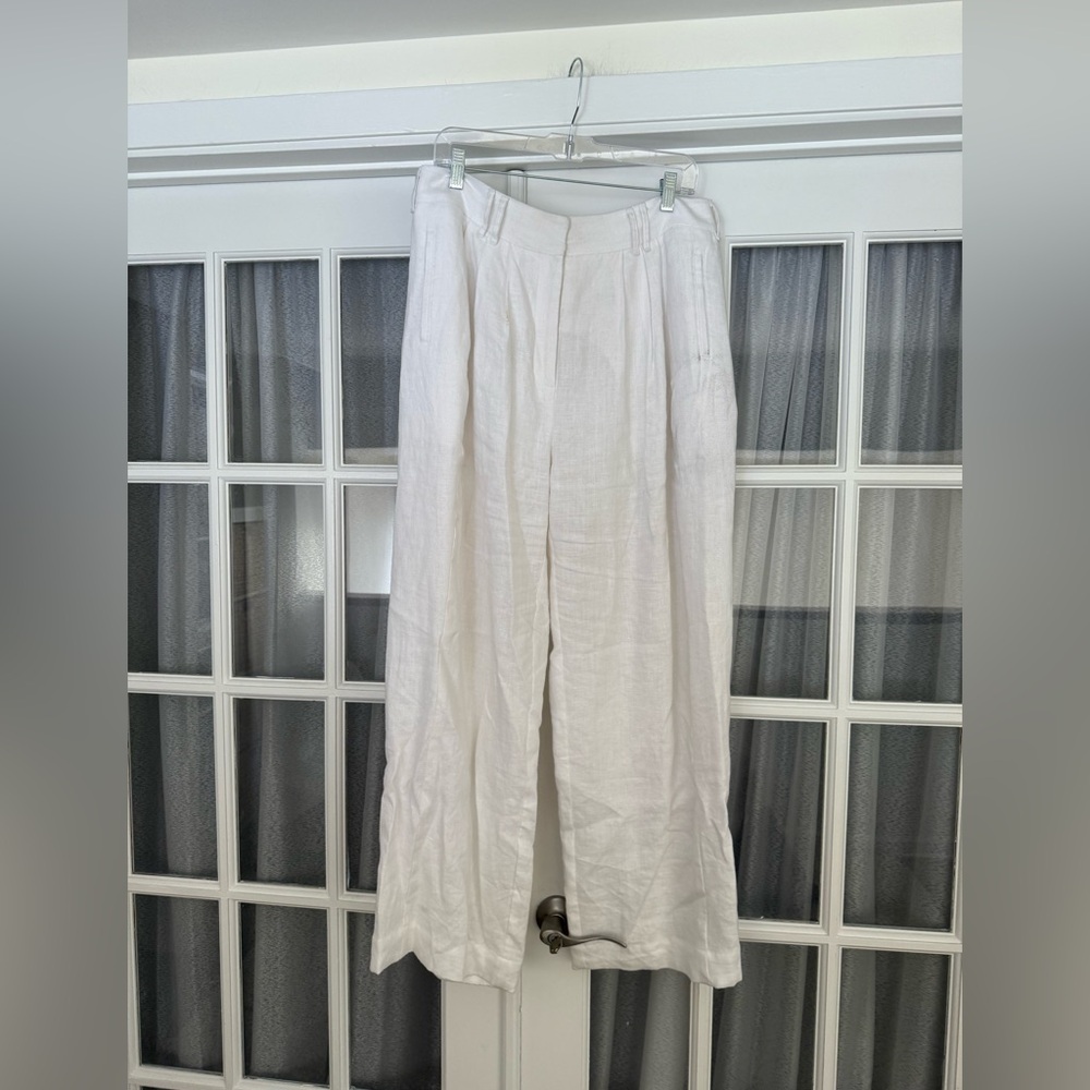 Posse 100% Linen White Trousers